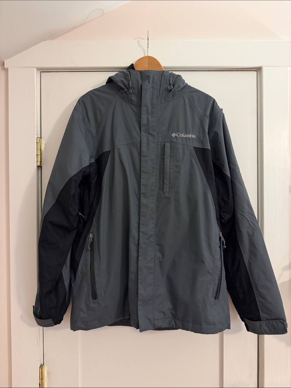 Columbia Interchange Omni-Heat 3-in-1 Jacket Gray Black Men’s M
